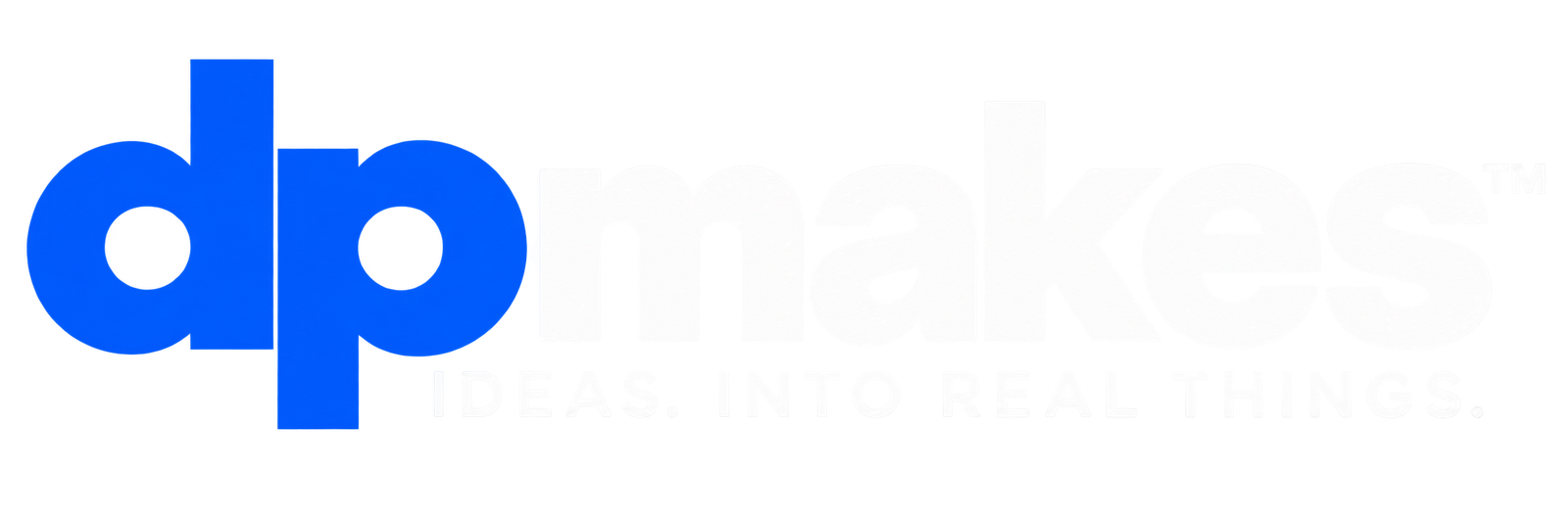 dp makes™ logo white & slogan